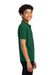 Port Authority Y110 Youth Dry Zone Moisture Wicking Short Sleeve Polo Shirt Deep Forest Green Model Side