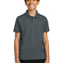 Port Authority Youth Dry Zone Moisture Wicking Short Sleeve Polo Shirt - Graphite Grey - NEW