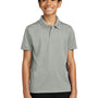 Port Authority Youth Dry Zone Moisture Wicking Short Sleeve Polo Shirt - Gusty Grey - NEW