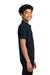 Port Authority Y110 Youth Dry Zone Moisture Wicking Short Sleeve Polo Shirt River Navy Blue Model Side