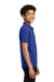 Port Authority Y110 Youth Dry Zone Moisture Wicking Short Sleeve Polo Shirt True Royal Blue Model Side