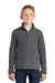 Port Authority Y217 Youth Full Zip Fleece Jacket Iron Grey Model Front