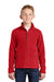 Port Authority Y217 Youth Full Zip Fleece Jacket True Red Model Front