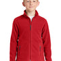 Port Authority Youth Full Zip Fleece Jacket - True Red