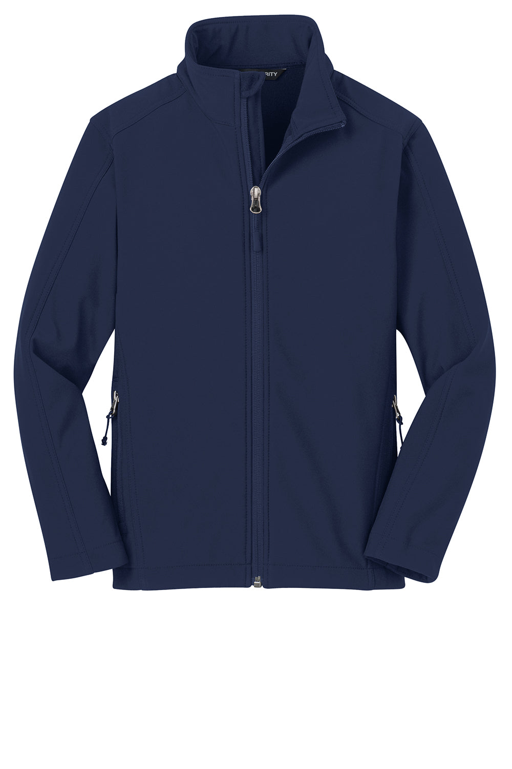 Port Authority Y317 Youth Core Wind & Water Resistant Full Zip Jacket Dress Navy Blue Flat Front