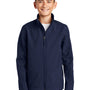 Port Authority Youth Core Wind & Water Resistant Full Zip Jacket - Dress Navy Blue