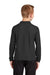 Port Authority Y500LS Youth Silk Touch Wrinkle Resistant Long Sleeve Polo Shirt Black Model Back