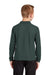 Port Authority Y500LS Youth Silk Touch Wrinkle Resistant Long Sleeve Polo Shirt Dark Green Model Back