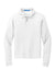 Port Authority Y500LS Youth Silk Touch Wrinkle Resistant Long Sleeve Polo Shirt White Flat Front