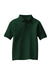 Port Authority Y500 Youth Silk Touch Wrinkle Resistant Short Sleeve Polo Shirt Dark Green Flat Front