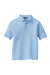 Port Authority Y500 Youth Silk Touch Wrinkle Resistant Short Sleeve Polo Shirt Light Blue Flat Front