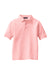 Port Authority Y500 Youth Silk Touch Wrinkle Resistant Short Sleeve Polo Shirt Light Pink Flat Front