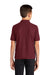 Port Authority Y500 Youth Silk Touch Wrinkle Resistant Short Sleeve Polo Shirt Burgundy Model Back