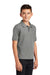 Port Authority Y500 Youth Silk Touch Wrinkle Resistant Short Sleeve Polo Shirt Cool Grey Model 3q