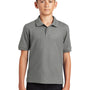 Port Authority Youth Silk Touch Wrinkle Resistant Short Sleeve Polo Shirt - Cool Grey