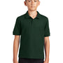 Port Authority Youth Silk Touch Wrinkle Resistant Short Sleeve Polo Shirt - Dark Green