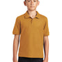 Port Authority Youth Silk Touch Wrinkle Resistant Short Sleeve Polo Shirt - Gold