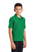 Port Authority Y500 Youth Silk Touch Wrinkle Resistant Short Sleeve Polo Shirt Kelly Green Model 3q