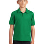 Port Authority Youth Silk Touch Wrinkle Resistant Short Sleeve Polo Shirt - Kelly Green