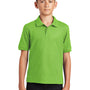 Port Authority Youth Silk Touch Wrinkle Resistant Short Sleeve Polo Shirt - Lime Green