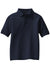 Port Authority Y500 Youth Silk Touch Wrinkle Resistant Short Sleeve Polo Shirt Navy Blue Flat Front