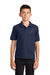 Port Authority Y500 Youth Silk Touch Wrinkle Resistant Short Sleeve Polo Shirt Navy Blue Model Front