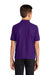 Port Authority Y500 Youth Silk Touch Wrinkle Resistant Short Sleeve Polo Shirt Purple Model Back