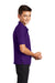 Port Authority Y500 Youth Silk Touch Wrinkle Resistant Short Sleeve Polo Shirt Purple Model Side