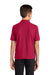 Port Authority Y500 Youth Silk Touch Wrinkle Resistant Short Sleeve Polo Shirt Red Model Back