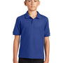 Port Authority Youth Silk Touch Wrinkle Resistant Short Sleeve Polo Shirt - Royal Blue