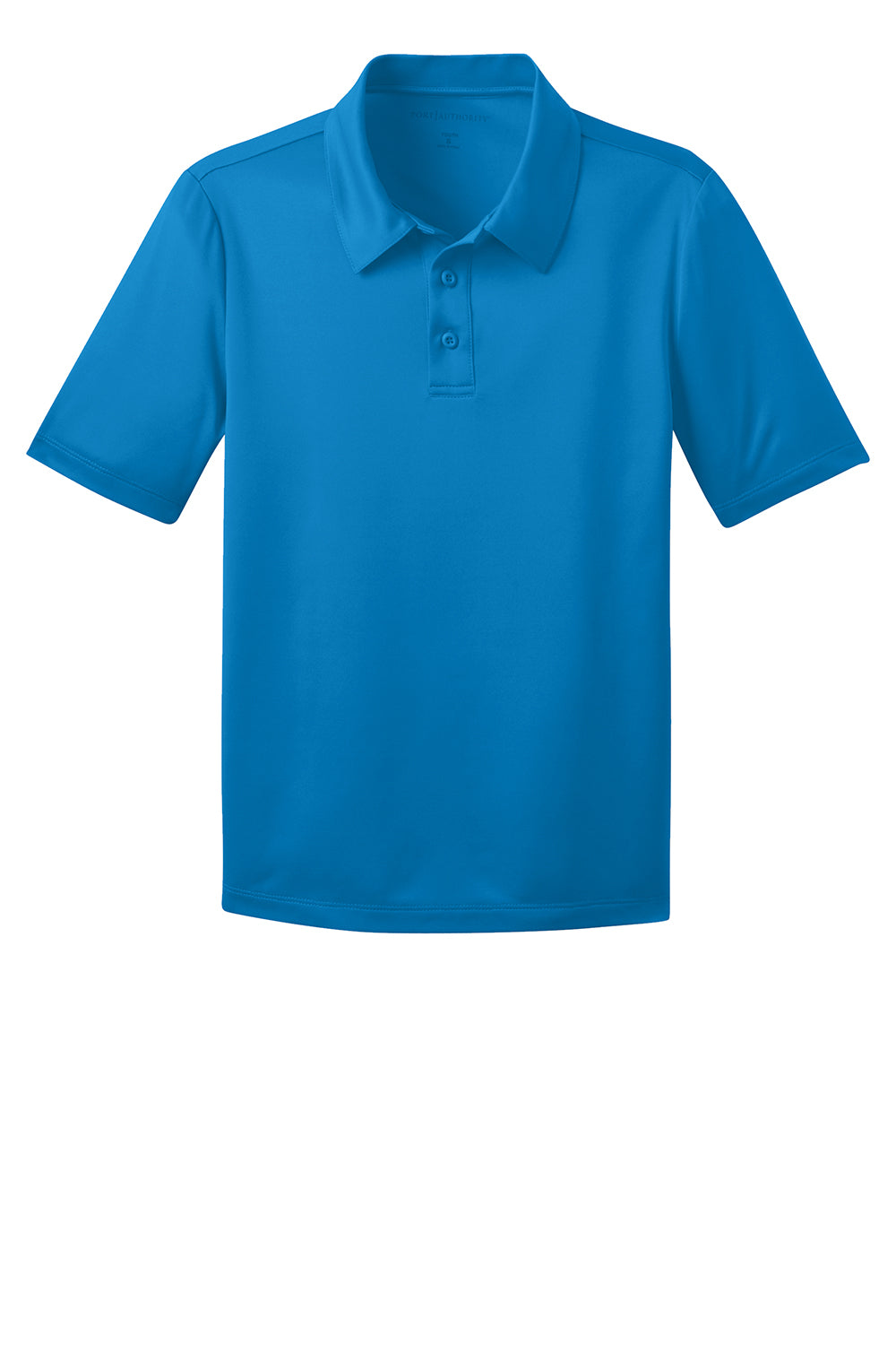 Port Authority Y540 Youth Silk Touch Performance Moisture Wicking Short Sleeve Polo Shirt Brilliant Blue Flat Front