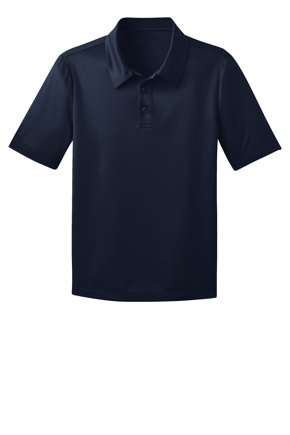 Port Authority Y540 Youth Silk Touch Performance Moisture Wicking Short Sleeve Polo Shirt Navy Blue Flat Front