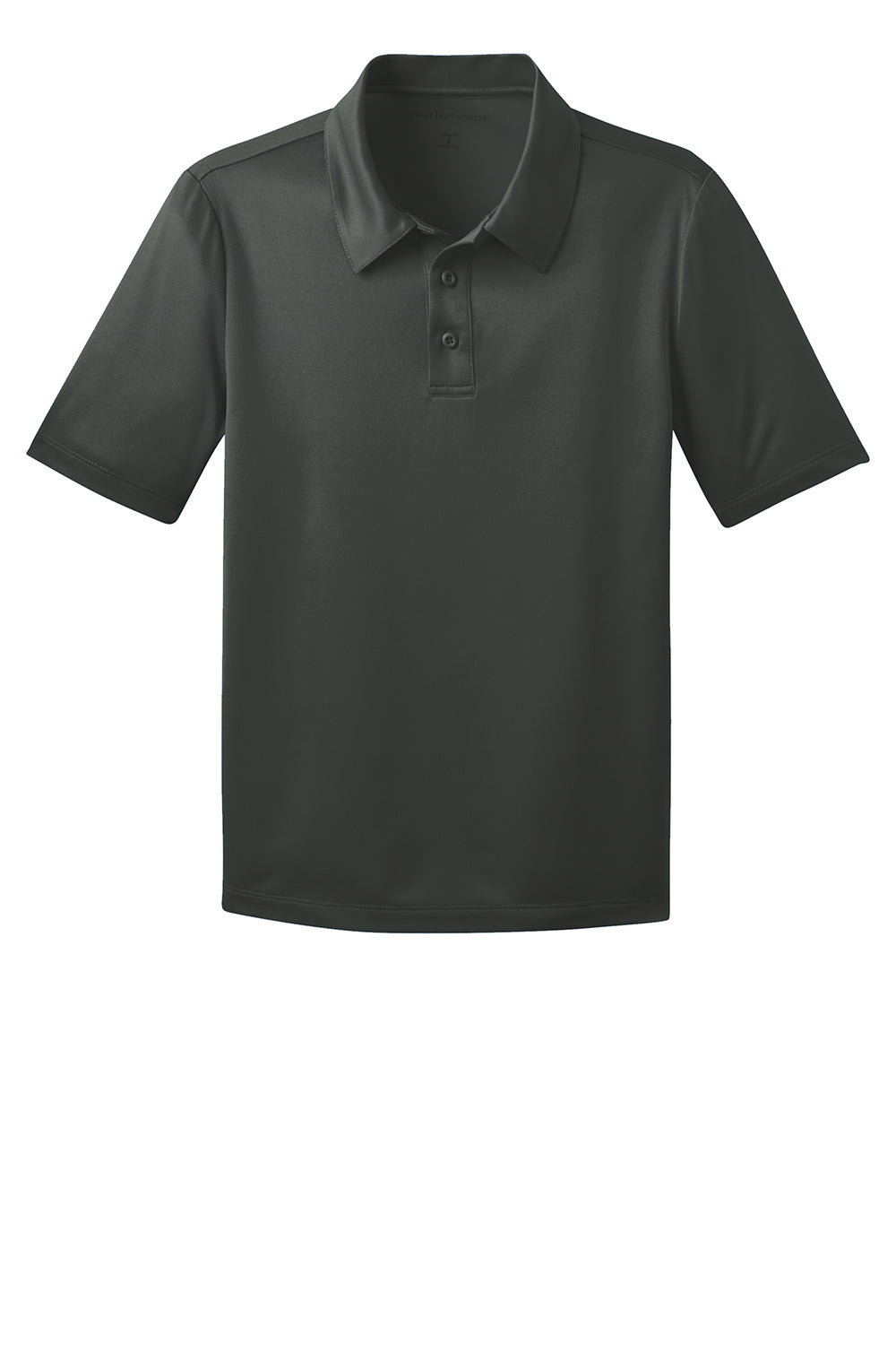 Port Authority Y540 Youth Silk Touch Performance Moisture Wicking Short Sleeve Polo Shirt Steel Grey Flat Front