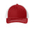 Port Authority YC112 Snapback Trucker Hat Flame Red/White Flat Front