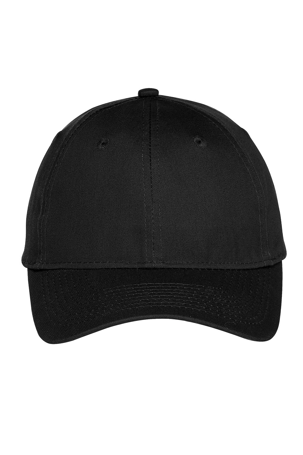 Port & Company YC914 Youth Twill Adjustable Hat Black Flat Front