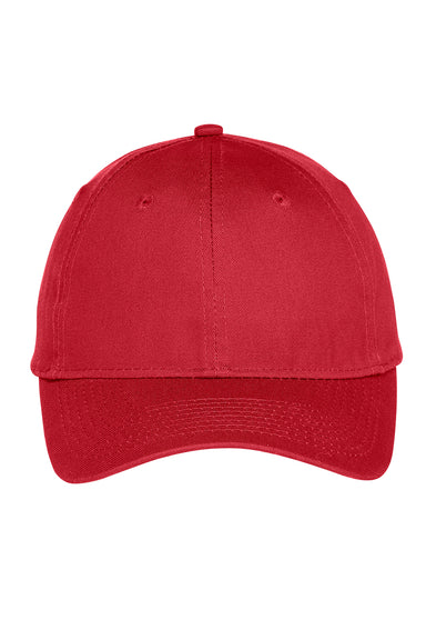 Port & Company YC914 Youth Twill Adjustable Hat Red Flat Front