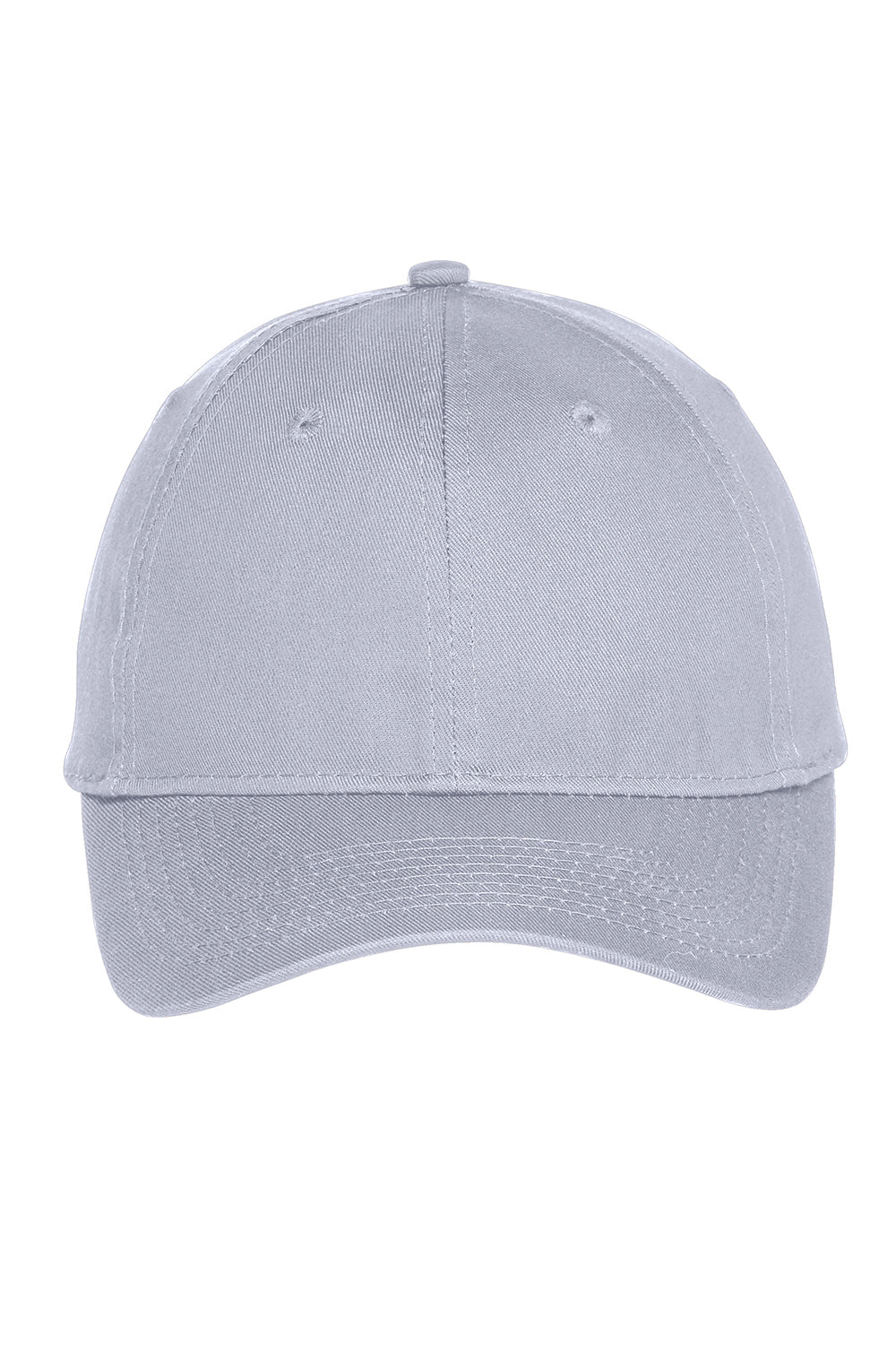 Port & Company YC914 Youth Twill Adjustable Hat Silver Grey Flat Front