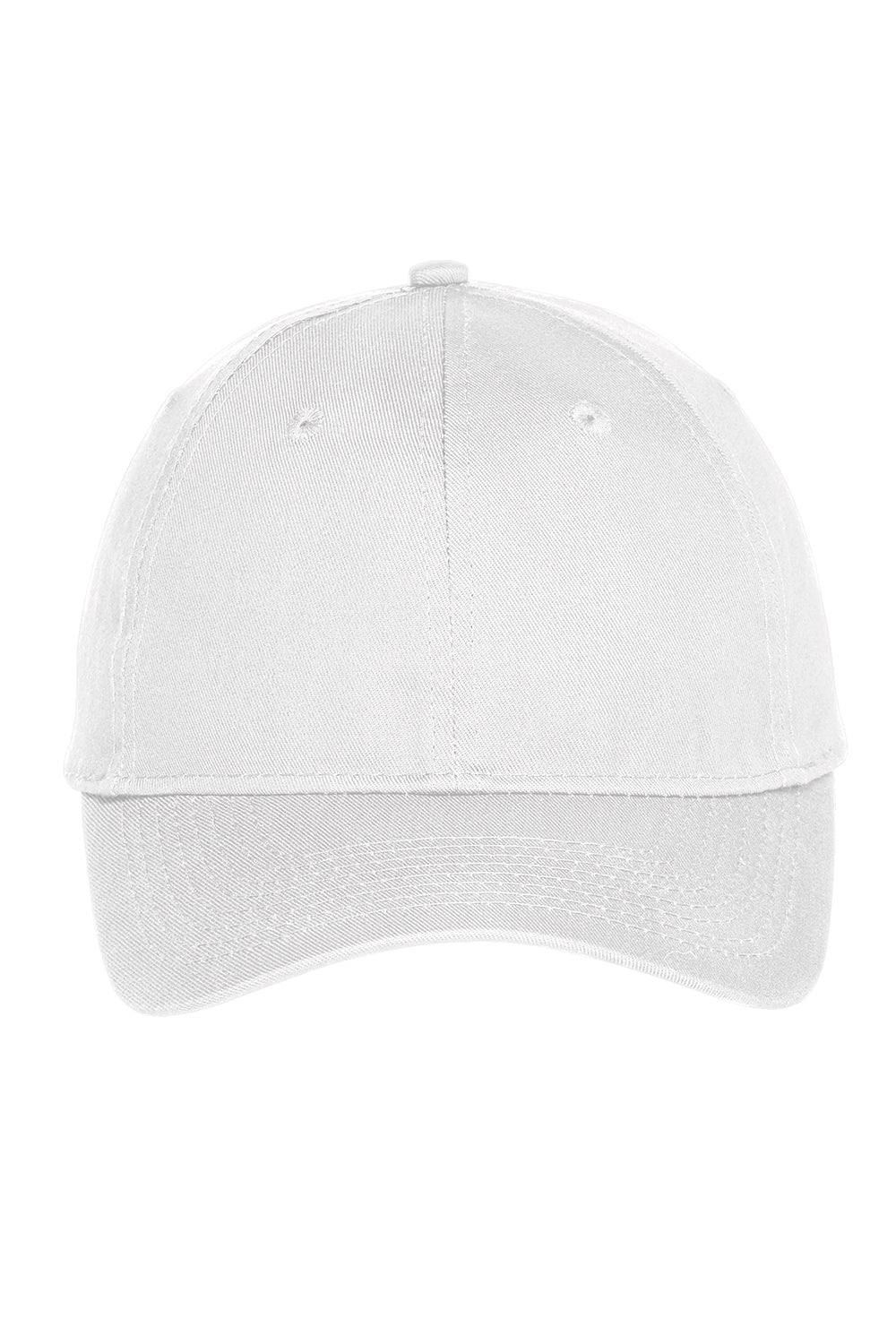 Port & Company YC914 Youth Twill Adjustable Hat White Flat Front