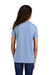 Port Authority YG503 Youth Silk Touch Wrinkle Resistant Short Sleeve Polo Shirt Light Blue Model Back