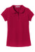 Port Authority YG503 Youth Silk Touch Wrinkle Resistant Short Sleeve Polo Shirt Red Flat Front