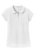 Port Authority YG503 Youth Silk Touch Wrinkle Resistant Short Sleeve Polo Shirt White Flat Front