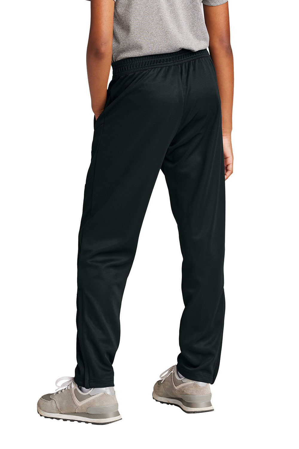 Sport-Tek YPST800 Youth Travel Pants w/ Pockets Black Model Back