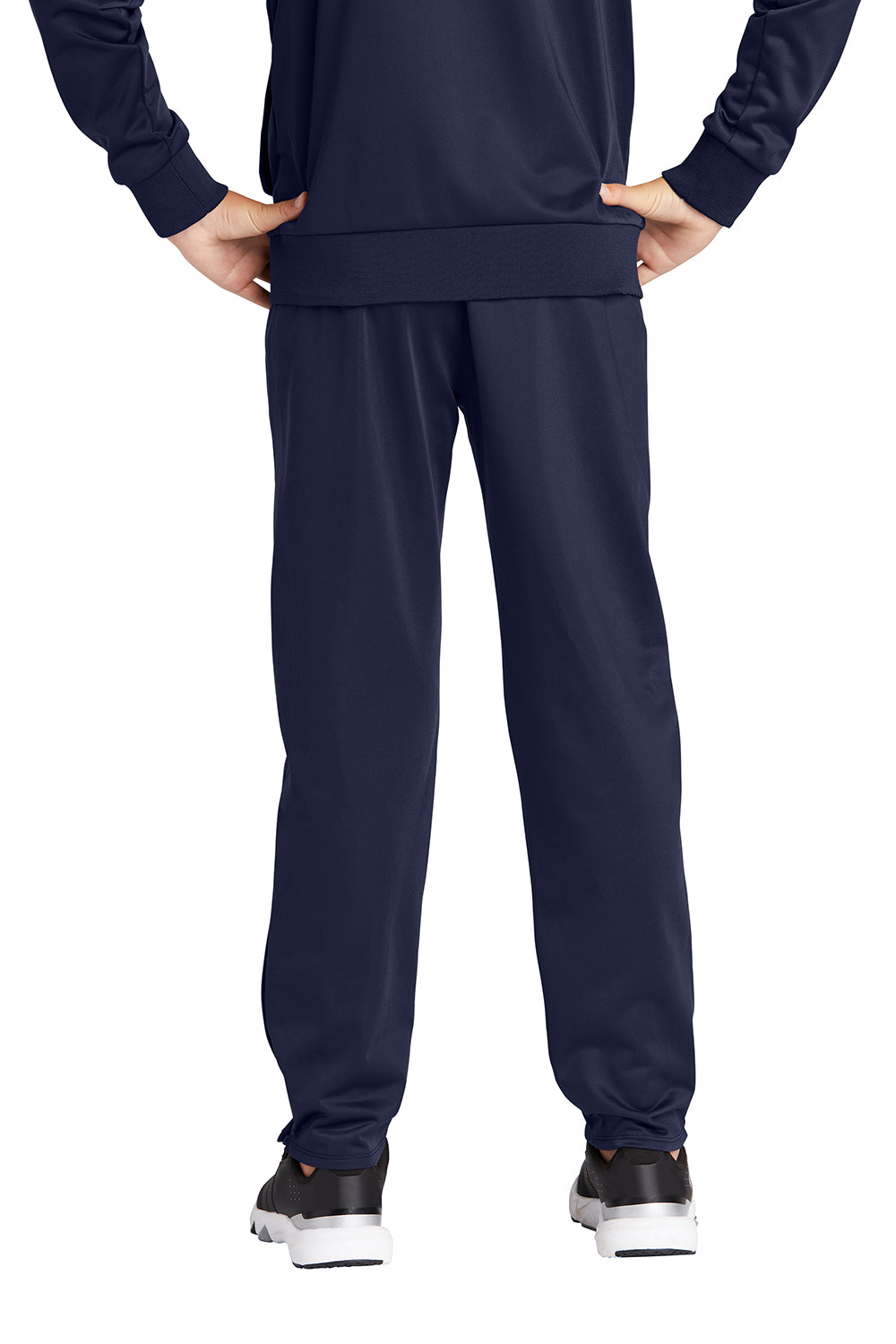 Sport-Tek YPST95 Youth Tricot Track Pants w/ Pockets True Navy Blue Model Back