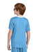 Sport-Tek YST100 Youth Competitor United Short Sleeve Crewneck T-Shirt Carolina Blue/White Model Back