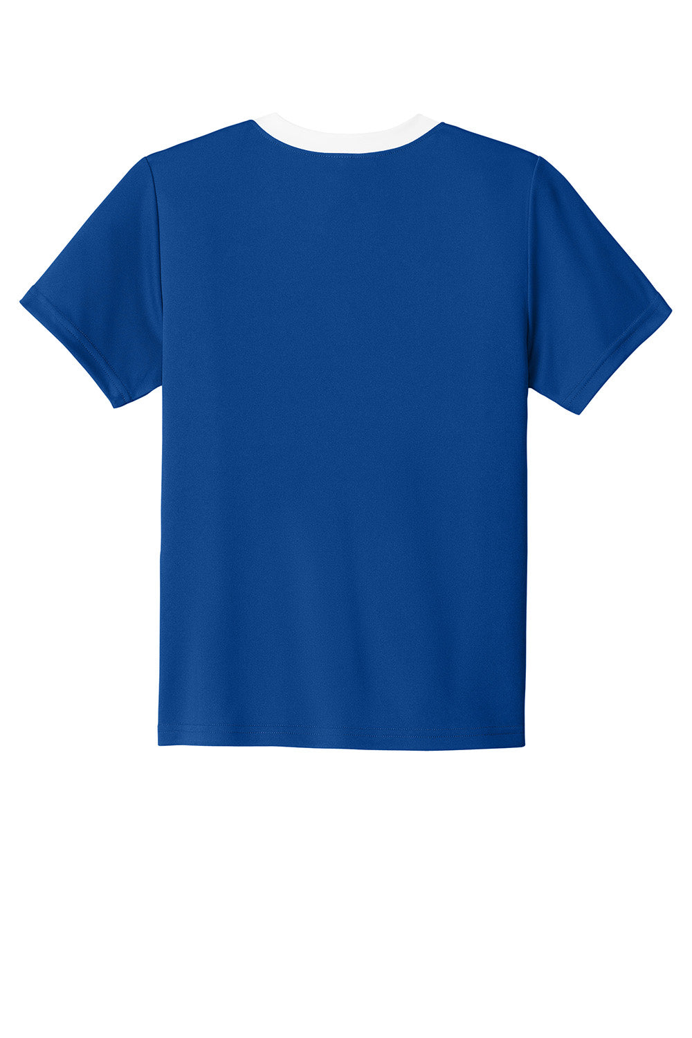 Sport-Tek YST100 Youth Competitor United Short Sleeve Crewneck T-Shirt True Royal Blue/White Flat Back