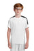 Sport-Tek YST100 Youth Competitor United Short Sleeve Crewneck T-Shirt White/Black Model Front