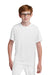 Sport-Tek YST100 Youth Competitor United Short Sleeve Crewneck T-Shirt White Model Front