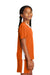 Sport-Tek YST101 Youth Competitor United Short Sleeve V-Neck T-Shirt Deep Orange/White Model Side