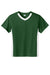 Sport-Tek YST101 Youth Competitor United Short Sleeve V-Neck T-Shirt Forest Green/White Flat Front