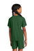 Sport-Tek YST101 Youth Competitor United Short Sleeve V-Neck T-Shirt Forest Green/White Model Back